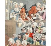 HRJUBWREE Portrait Tableaux Imprimer Affiche Murale D'Art L'Image le rire de William Hogarth Vintage Impressions sur Toile Décorations Pour la Maison 60x90cm
