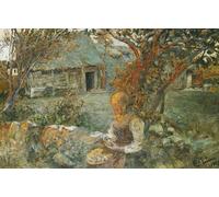 HRJUBWREE Portrait Tableaux Imprimer Affiche Murale D'Art L'Image les derniers rayons de Carl Larsson Vintage Impressions sur Toile Décorations Pour la Maison 60x90cm