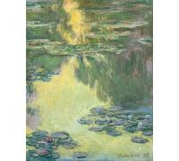 HRJUBWREE Portrait Tableaux Imprimer Affiche Murale D'Art L'Image Les Nymphéas de Claude Monet Vintage Impressions sur Toile Décorations Pour la Maison 60x90cm
