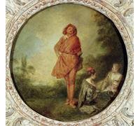 HRJUBWREE Portrait Tableaux Imprimer Affiche Murale D'Art L'Image l'homme fier de Jean Antoine Watteau Vintage Impressions sur Toile Décorations Pour la Maison 60x90cm