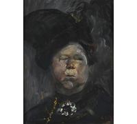 HRJUBWREE Portrait Tableaux Imprimer Affiche Murale D'Art L'Image Mme Blom de Christian Krohg Vintage Impressions sur Toile Décorations Pour la Maison 60x90cm