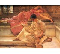 HRJUBWREE Portrait Tableaux Imprimer Affiche Murale D'Art L'Image Poète préféré de Lawrence Alma Tadema Vintage Impressions sur Toile Décorations Pour la Maison 60x90cm