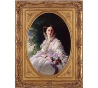 HRJUBWREE Portrait Tableaux Imprimer Affiche Murale D'Art L'Image Portrait de la grande duchesse Olga Nikolaevna de Russie par Xaver Winterhalter Décorations Pour la Maison 60x90cm