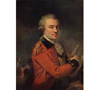 HRJUBWREE Portrait Tableaux Imprimer Affiche Murale D'Art L'Image Portrait de l'amiral De Suffren par Alexandre Roslin Vintage Impressions sur Toile Décorations Pour la Maison 60x90cm