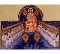 HRJUBWREE Portrait Tableaux Imprimer Affiche Murale D'Art L'Image Saint Jean a Patmos MiniatureTrès Riches Heures du Berry par Pol De Limbourg Décorations Pour la Maison 60x90cm