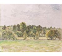 HRJUBWREE Portrait Tableaux Imprimer Affiche Murale D'Art L'Image Soirée Eragny de Camille Jacob Pissarro Vintage Impressions sur Toile Décorations Pour la Maison 60x90cm