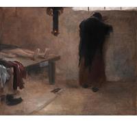 HRJUBWREE Posters Impressions Toile Moderne D'Images Art Imprimé Image à la morgue Jakub Schikaneder Toile Paysage Peinture Pour la Décoration du Salon 60x90cm
