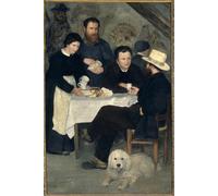 HRJUBWREE Posters Impressions Toile Moderne D'Images Art Imprimé Image Alfredand Charles Le Coeur à table avec la mère Anthony de Pierre Auguste Renoir Pour la Décoration du Salon 60x90cm