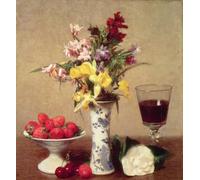 HRJUBWREE Posters Impressions Toile Moderne D'Images Art Imprimé Image Bouquet de fiançailles par Ignace Henri Jean Fantin Latour Toile Paysage Peinture Pour la Décoration du Salon 60x90cm