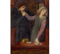 HRJUBWREE Posters Impressions Toile Moderne D'Images Art Imprimé Image Hamlet et Ophélie de Dante Gabriel Charles Rossetti Toile Paysage Peinture Pour la Décoration du Salon 60x90cm