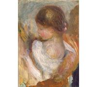 HRJUBWREE Posters Impressions Toile Moderne D'Images Art Imprimé Image Jeune fille lisant de Pierre Auguste Renoir Toile Paysage Peinture Pour la Décoration du Salon 60x90cm