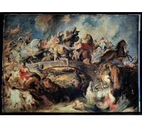 HRJUBWREE Posters Impressions Toile Moderne D'Images Art Imprimé Image la Bataille des Amazones Peinture de Peter Paul Rubens Toile Paysage Peinture Pour la Décoration du Salon 60x90cm