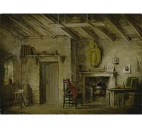 HRJUBWREE Posters Impressions Toile Moderne D'Images Art Imprimé Image la conception du cottage des doyens pour le cœur de Midlothian par Alexander Nasmyth Pour la Décoration du Salon 60x90cm