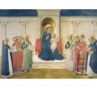 HRJUBWREE Posters Impressions Toile Moderne D'Images Art Imprimé Image la Dame Delle Ombre de Fra Angelico Toile Paysage Peinture Pour la Décoration du Salon 60x90cm