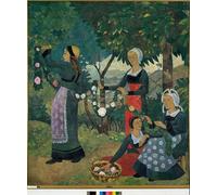HRJUBWREE Posters Impressions Toile Moderne D'Images Art Imprimé Image la Guirlande de Roses de Paul Sérusier Toile Paysage Peinture Pour la Décoration du Salon 60x90cm