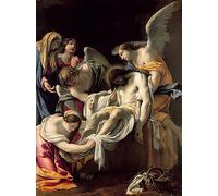 HRJUBWREE Posters Impressions Toile Moderne D'Images Art Imprimé Image la Mise au tombeau du Christ de Simon Vouet Toile Paysage Peinture Pour la Décoration du Salon 60x90cm