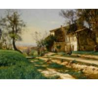 HRJUBWREE Posters Impressions Toile Moderne D'Images Art Imprimé Image la périphérie de Nice par Iosif Evstafevich Krachkovsky Toile Paysage Peinture Pour la Décoration du Salon 60x90cm