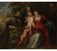 HRJUBWREE Posters Impressions Toile Moderne D'Images Art Imprimé Image la sainte famille avec les saints et anne de peter paul rubens Toile Paysage Peinture Pour la Décoration du Salon 60x90cm