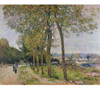 HRJUBWREE Posters Impressions Toile Moderne D'Images Art Imprimé Image La Seine à Marly d'Alfred Sisle Toile Paysage Peinture Pour la Décoration du Salon 60x90cm