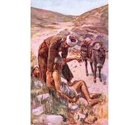 HRJUBWREE Posters Impressions Toile Moderne D'Images Art Imprimé Image le Bon Samaritain par Harold Copping Toile Paysage Peinture Pour la Décoration du Salon 60x90cm