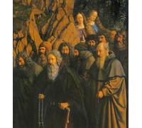 HRJUBWREE Posters Impressions Toile Moderne D'Images Art Imprimé Image les ermites guidés par saint christophe du côté droit du retable de gand par jan van eyck Pour la Décoration du Salon 60x90cm