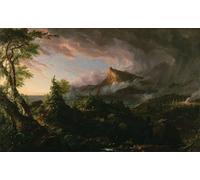HRJUBWREE Posters Impressions Toile Moderne D'Images Art Imprimé Image l'État sauvage du cours de l'empire par Thomas Cole Toile Paysage Peinture Pour la Décoration du Salon 60x90cm