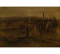 HRJUBWREE Posters Impressions Toile Moderne D'Images Art Imprimé Image Mon Ancien Regiment by Jean Baptiste Edouard Detaille Toile Paysage Peinture Pour la Décoration du Salon 60x90cm