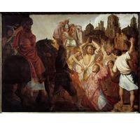 HRJUBWREE Posters Impressions Toile Moderne D'Images Art Imprimé Image Premier martyr chrétien : la lapidation de saint Etienne Peinture de Rembrandt Van Rijn Pour la Décoration du Salon 60x90cm
