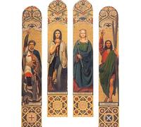 HRJUBWREE Posters Impressions Toile Moderne D'Images Art Imprimé Image Quatre Saints Saint George Sainte Catherine Sainte Marguerite et Saint par Faed Pour la Décoration du Salon 60x90cm