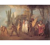 HRJUBWREE Posters Impressions Toile Moderne D'Images Art Imprimé Image Querelle d'Amoureux de Jacques Tisot Toile Paysage Peinture Pour la Décoration du Salon 60x90cm