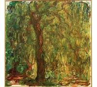 HRJUBWREE Posters Impressions Toile Moderne D'Images Art Imprimé Image Saule pleureur de Claude Monet Toile Paysage Peinture Pour la Décoration du Salon 60x90cm