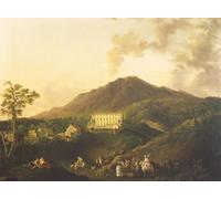 HRJUBWREE Posters Impressions Toile Moderne D'Images Art Imprimé Image Vue de la Villa Médicis Ottaviano par Pierre Jacques Volaire Toile Paysage Peinture Pour la Décoration du Salon 60x90cm