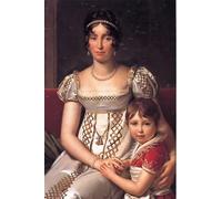 HRJUBWREE Toile Moderne D'Images Art Imprimé Image Hortense De Beauharnais with Her Son Napoleon Charles Bonaparte by Baron François Pascal Simon Gérard Pour la Décoration du Salon 60x90cm