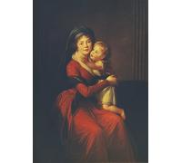 HRJUBWREE Toile Murale Tableaux Peinture Murale Nordique Portrait de la princesse Alexandra Golitsyna avec son fils Piotr par Elisabeth Louise Vigée Lebrun Pour la Décoration de la Chambre 60x90cm
