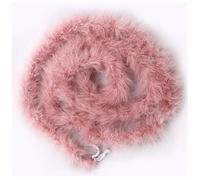 Hrlace 2 mètres de marabu - Boa en plumes naturelles - Guirlande de plumes - Guirlande de Noël pour bricolage, mariage, Noël, danse, fête - 16 g - Rose 2#