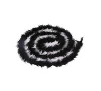 Hrlace Boa en plumes Marabu - 200 cm - 10 g - Moelleux - Pour bricolage - Plumes naturelles - Boa - Guirlande de Noël - Costume de danse - Mariage - Cosplay - Décoration de fête - Noir