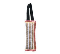 Hrlace Boudin à mordre pour chien - 20 x 7 cm - En toile de jute - Avec 1 poignée - Jouet très robuste pour chien - Pour l'entraînement à la corde et les jeux de traction - Accessoire d'entraînement