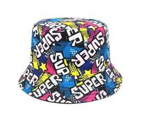 Hrlace Chapeau de pêcheur - Chapeau de soleil tendance - Style rétro des années 80 et 90 - Unisexe - Réversible - Chapeau d'été double face - Pliable - Pour homme et femme, 21 #, taille unique