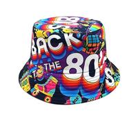 Hrlace Chapeau de pêcheur - Chapeau de soleil tendance - Style rétro des années 80 et 90 - Unisexe - Réversible - Chapeau d'été double face - Pliable - Pour homme et femme, 3#, taille unique