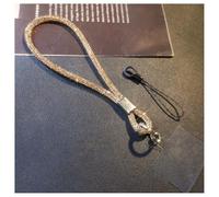 Hrlace Cordon universel pour téléphone portable - Strass - Strass cristal - Pour téléphone portable - Dragonne avec patch pour tous les smartphones - Doré