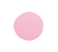 Hrlace Dessous de plat en fil de coton antidérapant élégant - Résistant à la chaleur - Sets de table ronds tressés pour la cuisine et la pâtisserie - 1 pièce - Rose - 38 cm