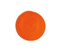 Hrlace Dessous de plat en fil de coton antidérapant élégant - Résistant à la chaleur - Sets de table ronds tressés pour la cuisine et la pâtisserie - 1 pièce - Orange - 38 cm
