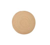 Hrlace Dessous de plat en fil de coton antidérapant élégant - Résistant à la chaleur - Sets de table ronds tressés pour la cuisine et la pâtisserie - 1 pièce - Kaki - 18 cm