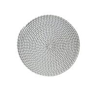 Hrlace Dessous de plat en fil de coton antidérapant élégant - Résistant à la chaleur - Sets de table ronds tressés pour la cuisine et la pâtisserie - 1 pièce - Noir et blanc - 30 cm