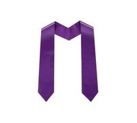 Hrlace Étole de remise des diplômes unisexe Étole de remise des diplômes simple en acier de finition uni pour église académique prêtre choeur étole violet étudiant 150 x 10 cm