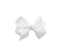 Hrlace Lot de 10 barrettes à cheveux de 7 pouces - Petit nœud - Pinces à cheveux en ruban gros-grain doux - Pinces à cheveux pour bébé - Accessoires de cheveux pour enfants et filles - Cadeaux blancs