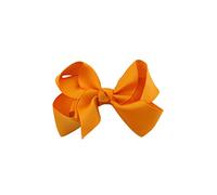 Hrlace Lot de 10 barrettes à cheveux pour fille de 8,1 cm - Petit nœud - En ruban gros-grain doux - Pinces à cheveux pour bébé - Accessoires de cheveux pour enfants et filles - Cadeaux orange