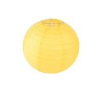 Hrlace Lot de 10 lanternes en papier à suspendre rondes en papier - Lampions colorés pour vacances, mariage, fête, anniversaire, fête de jardin, fête prénatale, décoration jaune - 20 cm