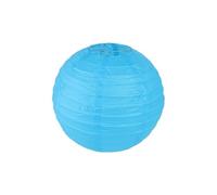 Hrlace Lot de 10 lanternes rondes en papier à suspendre - Lampions multicolores - Pour vacances, mariage, fête, anniversaire, fête de jardin, fête prénatale - Bleu ciel - 35 cm