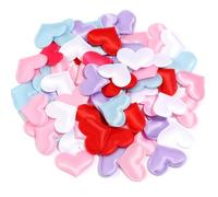 Hrlace Lot de 100 confettis en forme de cœur 3D en forme de cœur - Décoration de table pour la Saint-Valentin, un anniversaire de mariage, un anniversaire - Couleurs mélangées - 3,2 cm